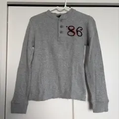 GAP キッズ 長袖カットソー グレー 86 刺繍 スカル