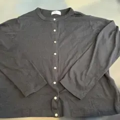 OPAQUE CLIP 黒 ボタン付きカーディガン 38/Mのサムネイル