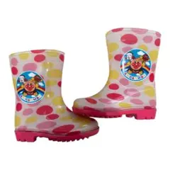 アンパンマン 水玉模様 長靴　ピンク　14cm