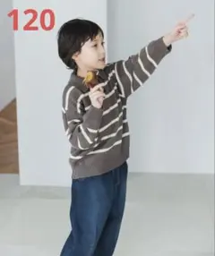 pairmanon ペアマノン　衿付きボーダーニットプルオーバー