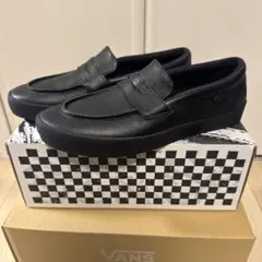 VANS ブラックレザー スケートローファー