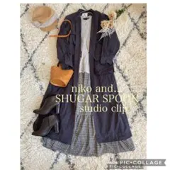 ★nikoand...ワンピコートコーデ　3点セット　ニコアンド