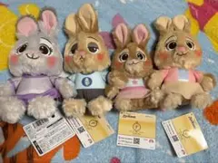 ズートピア FukuFuku ぬいぐるみ 〜ジュディファミリー〜 全4点セット