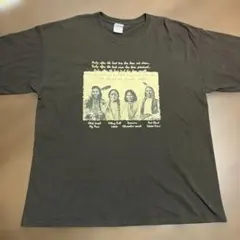 【激レア】00s ギルダン ネイティブアメリカン 4大チーフ Tシャツ XL 茶