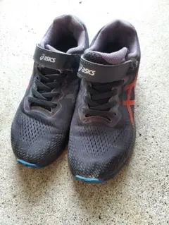 asics キッズスニーカー 21.0cm 黒/オレンジ