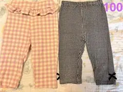 ☆petit main他 7分丈 レギンスパンツ 2着セット☆100.
