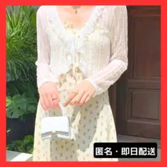 【新品】レースカーディガン　ホワイト　日焼け防止　ボレロ　プール　海