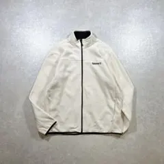 Timberland フリースジャケット アイボリー ポケット付き L 古着
