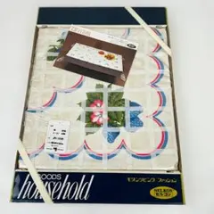 【昭和レトロ】 セルコン テーブルクロス 105✕137　麻混 【新品未開封】のサムネイル
