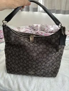 COACH ブラウンロゴパターン ハンドバッグ　　値下げ