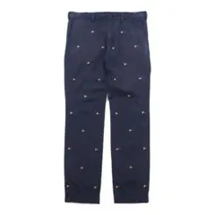 Polo Ralph Lauren チノパンツ ワークパンツ L ネイビー 総柄