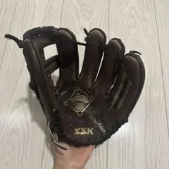 SSK エスエスケー リーグチャンプ 軟式 野球グローブ 赤黒 中古良品