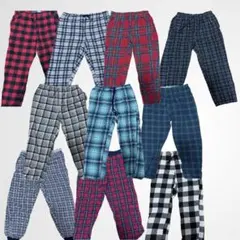 USA 古着卸 まとめ売りパジャマパンツ ネルパンツ 10枚 メンズ Lサイズ