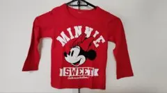 ミニーマウス＆王冠デザイン長袖カットソー