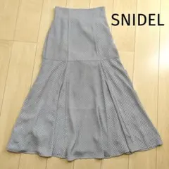 美品　SNIDEL スナイデル　バリエロングスカート　チェック柄のサムネイル