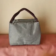 ストライプデザイン トートバッグ 小型・保温・保冷