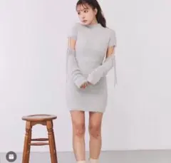 MISTREASS ミストレアス ニットワンピ グレー