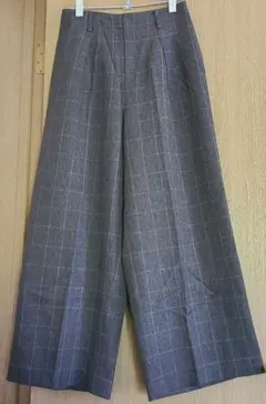 値下中！チェック柄 ワイドパンツ Lサイズ