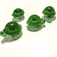 とんぼ玉　カメ　4個セット　亀