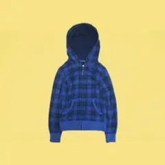 00s old uniqlo チェック ジップパーカー XS y2k平成