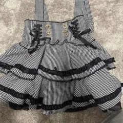 LIZLISA はしごリボンチェックティアードスカパン