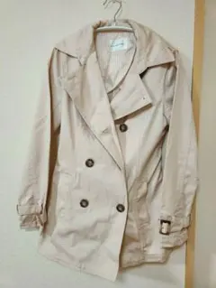 GLACIER（グラシア）薄ピンク　 ダブルブレスト トレンチコート　M