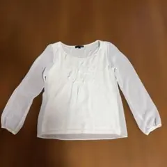 anyFAM ホワイト 長袖ブラウス サイズ2