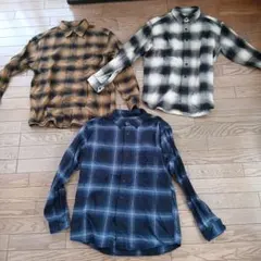 ユニクロ ネルシャツ Lサイズ 3枚セット