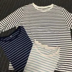 ストライプ 長袖カットソー 3枚セット