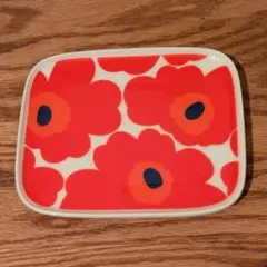 レア】marimekko ウニッコ60周年限定柄 スクエアプレート グリーン