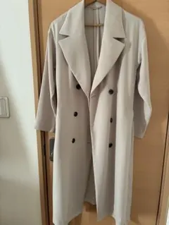 GUトロミトレンチコートZ ロング丈 ベージュ
