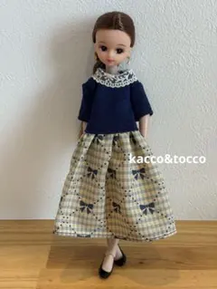 No.4483ハンドメイド22cmドール服 3点セット（ピアス付き） - メルカリ