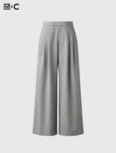 UNIQLO∶C 感動タックワイドパンツ　股下67.５センチ　ＸＳ.グレー