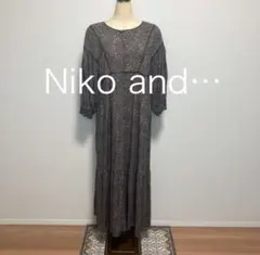 Niko and… ニコアンド ワンピース 2WAYマキシプリントワンピース Ｌ