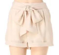 DaTuRa✨ウエストリボンショートパンツ ベージュ