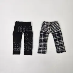 オビツ11 ねんどろいどどーる パンツ ブラック ネイビーチェック 2点 セット