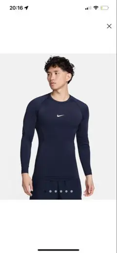 Nike ネイビー 長袖シャツ M
