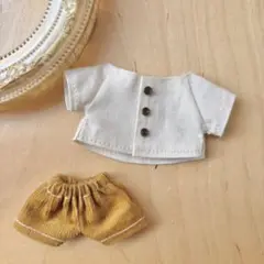 16cm あんスタぬい服 襟なしキナリシャツ・コーデュロイパンツ2点 コスマス