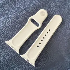 Apple Watch シリコンバンド クリーム色 中型