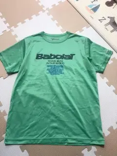 バボラ Babolat テニス Tシャツ M グリーン 半袖 ロゴ ユニセックス