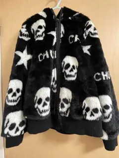 チャビーギャングXSスカル柄ドクロファーパーカブルゾン