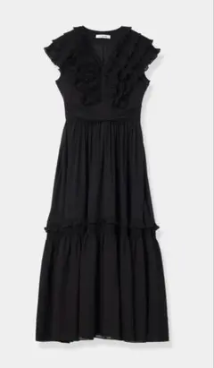 laubeblanc Pleats collar Chiffon Dress