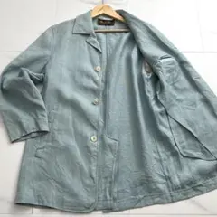 入手困難✨ ロロピアーナ Loro piana ロングコート リネン素材 青色