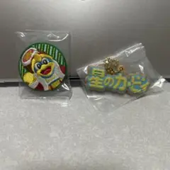 星のカービィ 刺繍缶バッジデデデ大王&クッキーチャームコットロゴセット