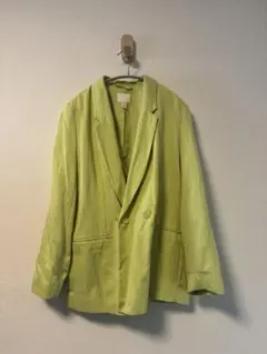 H&M テーラードジャケット ライムグリーン Sサイズ