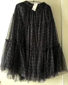 rokh × GU コラボのチュールスカート（Mサイズ／ブラック）