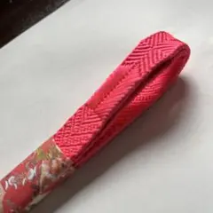 発色鮮やかピンク 編み込み模様 帯締め　新古品