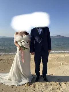 ウェディングドレス用ホワイトオフショルダー　袖　レース