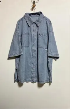 ＊LEPSIM＊BIGデニム五分袖シャツ チュニック