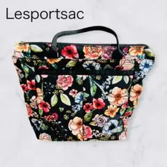 美品LeSportsac レスポートサック 7470/F655 トートバッグ花柄